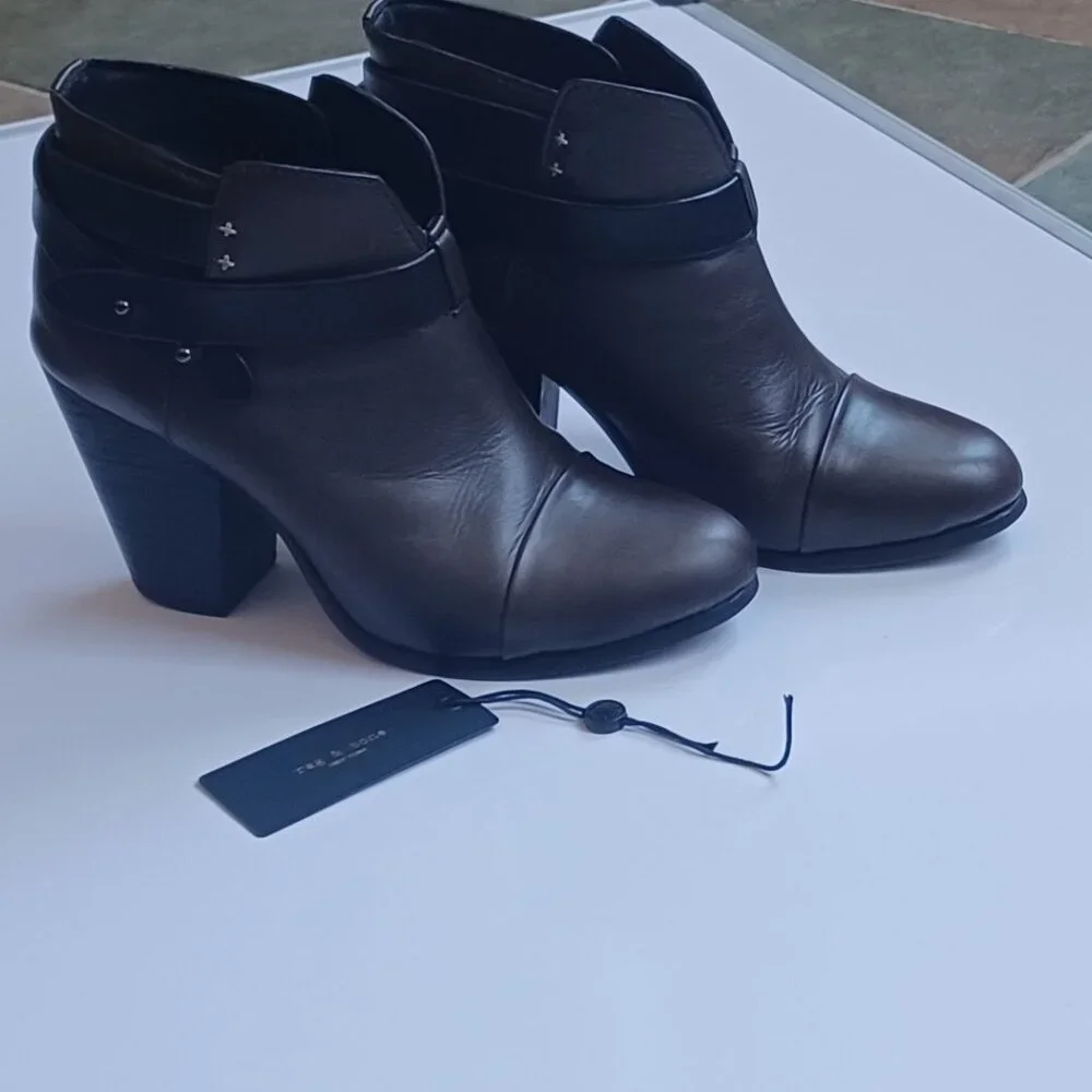 Rag & Bone Leather Harrow Ankle Bootie